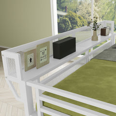 Bellemave® Queen loft Bed with Storage Stairs, Wardrobe, Shelves, Metal High Loft Bed Frame for Adults, Kids, Teens, Black, Patent Products - Bellemave