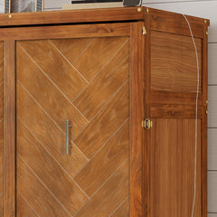 Bellemave® Queen Murphy Bed with Charging Station and Storage, Farmhouse Murphy Bed with Foldable Panel for Guest Bedroom, Living Room, Office - Bellemave