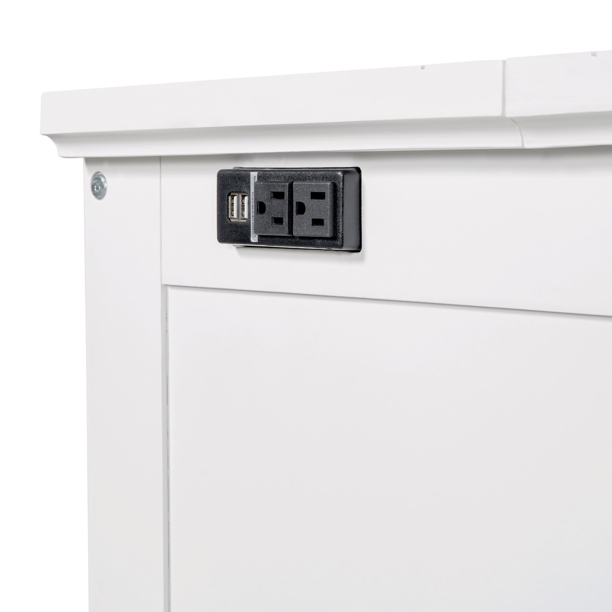 Bellemave® Queen Murphy Bed with Charging Station, Solid Wood Murphy Cabinet Bed with Large Drawers for Living Room, Bedroom, Apartment, White - Bellemave