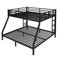Bellemave® Queen Over King Bunk Beds Frame for Teens and Adults with 2 Side Ladder and Full Length Guardrail - Bellemave