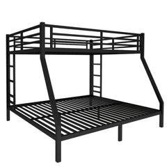 Bellemave® Queen Over King Bunk Beds Frame for Teens and Adults with 2 Side Ladder and Full Length Guardrail - Bellemave