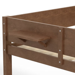 Bellemave® Queen over Queen Size Wooden Bunk Bed Frame with Convenient Tray & Built - in Storage Shelves - Bellemave