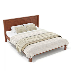 Bellemave® Queen Platform Bed, Solid Bamboo Bed Frame with Support Slats, No Box Spring Needed - Bellemave