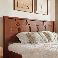 Bellemave® Queen Platform Bed, Solid Bamboo Bed Frame with Support Slats, No Box Spring Needed - Bellemave