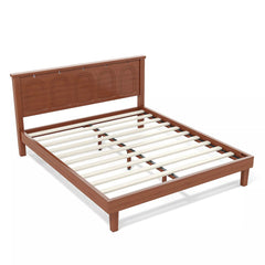 Bellemave® Queen Platform Bed, Solid Bamboo Bed Frame with Support Slats, No Box Spring Needed - Bellemave