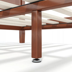 Bellemave® Queen Platform Bed, Solid Bamboo Bed Frame with Support Slats, No Box Spring Needed - Bellemave