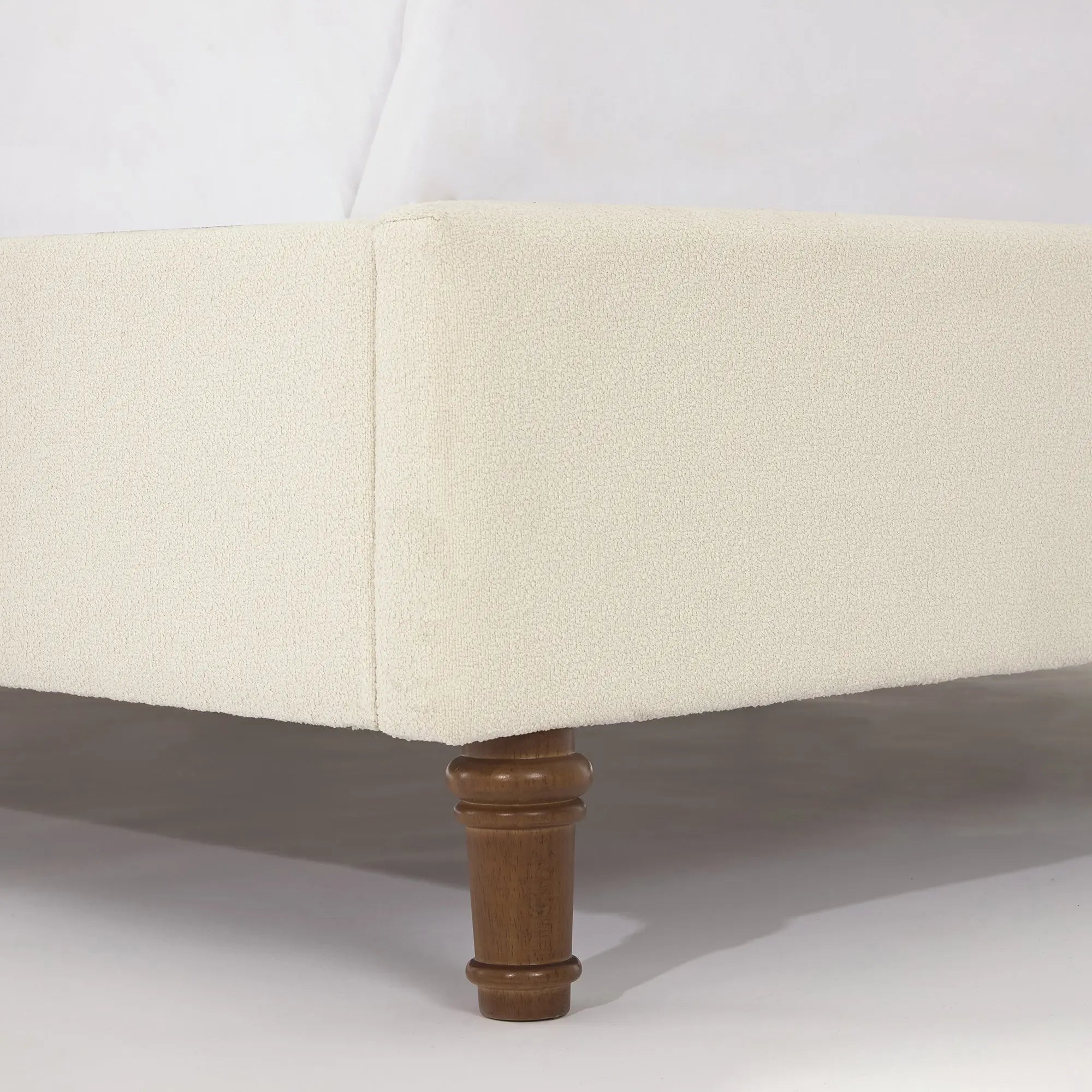 Bellemave® Queen Size Boucle Upholstered Platform Bed with High Headboard - Bellemave