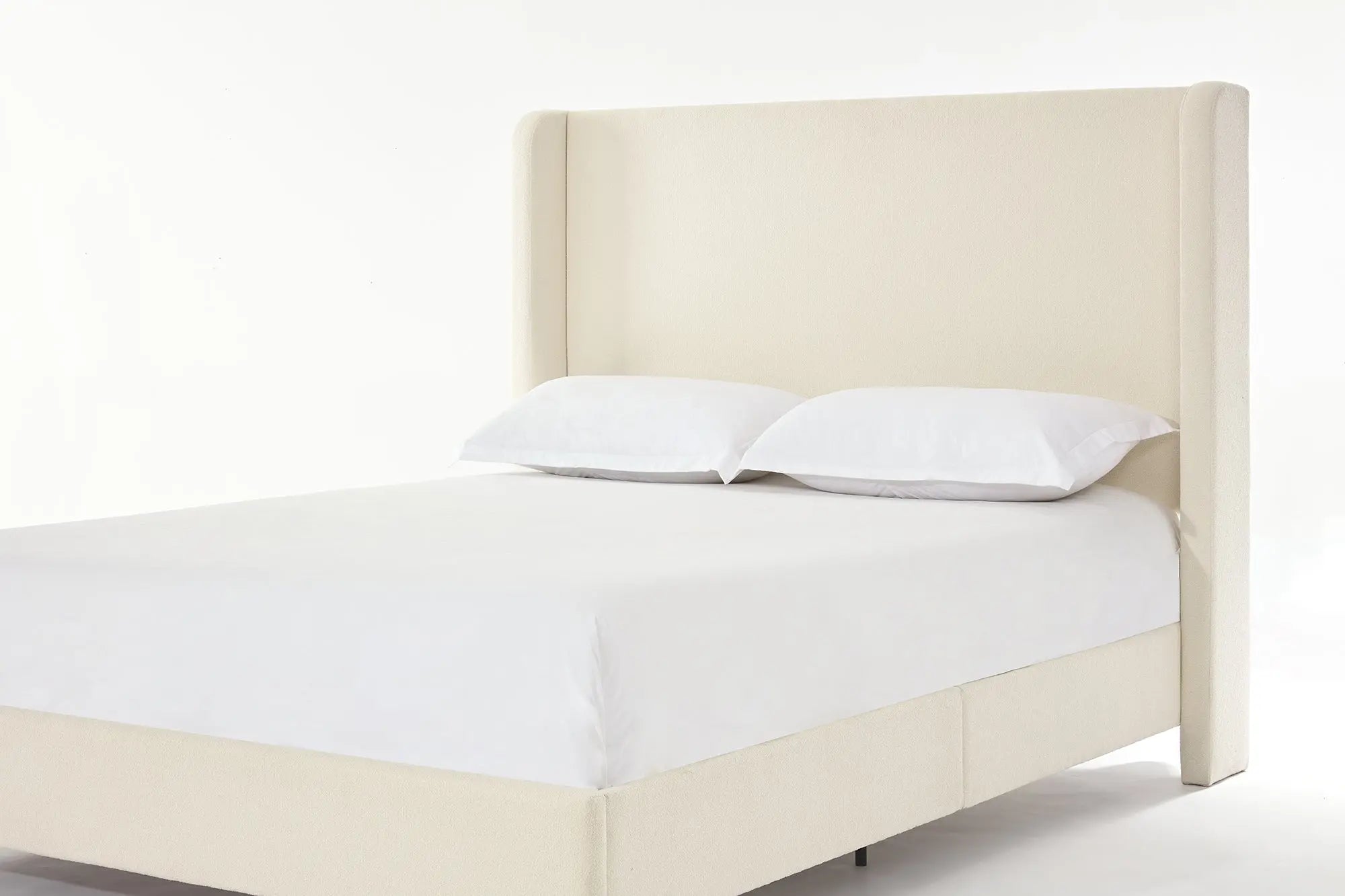 Bellemave® Queen Size Boucle Upholstered Platform Bed with High Headboard - Bellemave