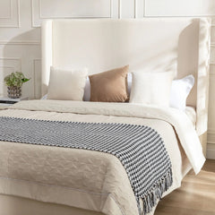 Bellemave® Queen Size Boucle Upholstered Platform Bed with High Headboard - Bellemave