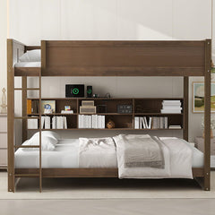 Bellemave® Queen Size Bunk Bed with Storage Cabinets and USB Ports - Bellemave