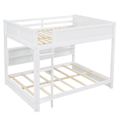 Bellemave® Queen Size Bunk Bed with Storage Cabinets and USB Ports - Bellemave