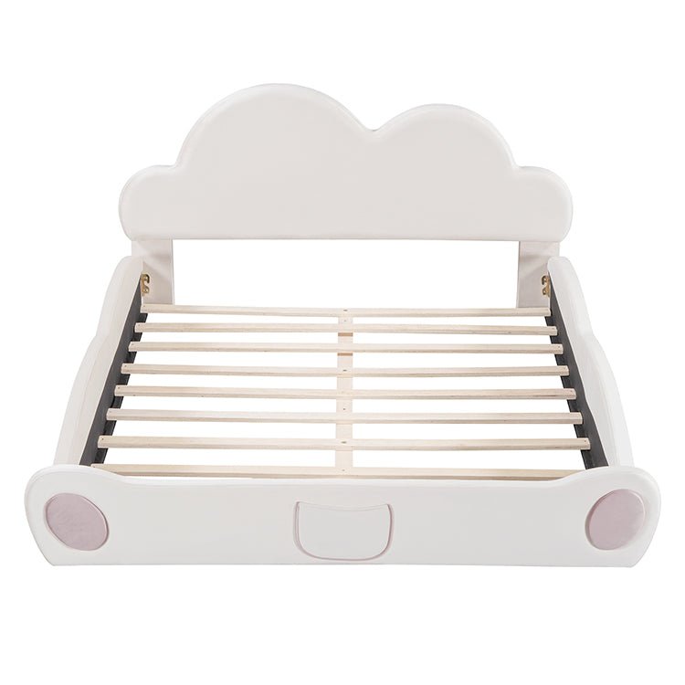 Bellemave® Queen Size Cloud - Shaped Headboard Upholstered Platform Bed with Rounded Footboard and Pocket - Bellemave