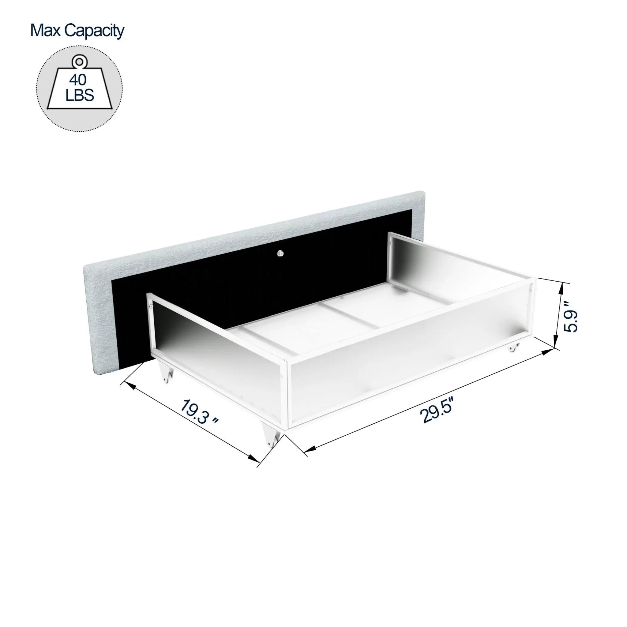 Bellemave® Queen Size Ivory Upholstered Platform Bed with Patented 4 Drawers Storage, Tufted Headboard and Wooden Slat Support - Bellemave