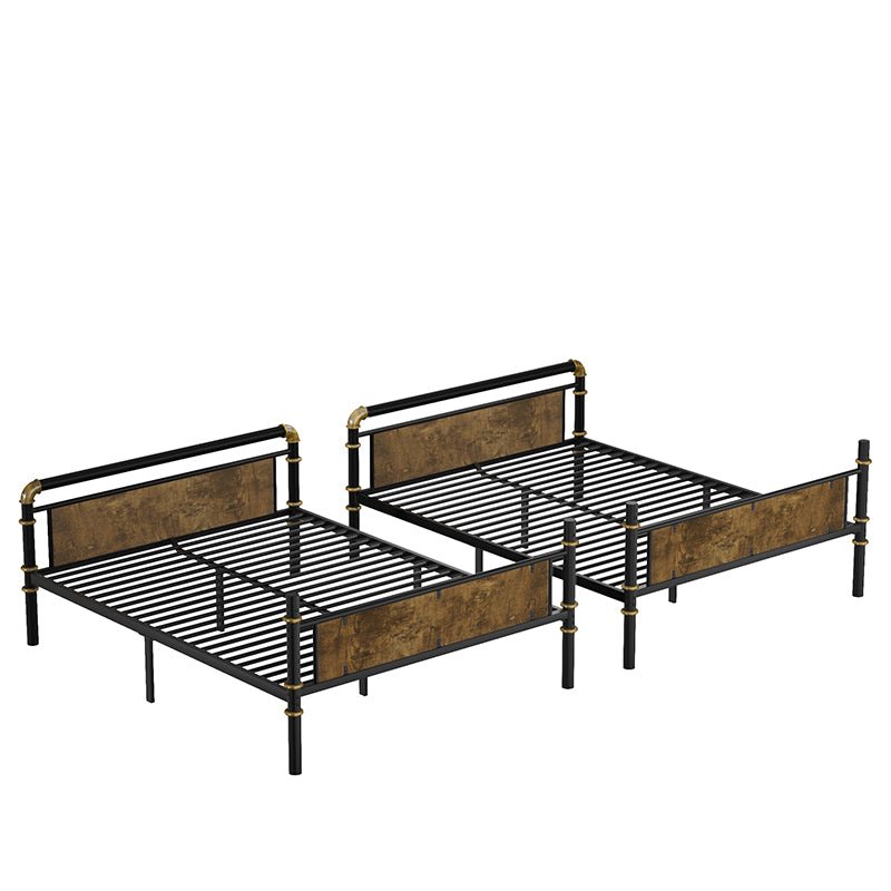 Bellemave® Queen Size Metal Bunk Bed with Safety Guard Rails(Removable) - Bellemave
