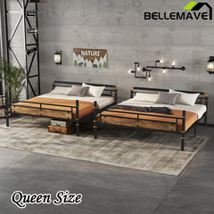 Bellemave® Queen Size Metal Bunk Bed with Safety Guard Rails(Removable) - Bellemave