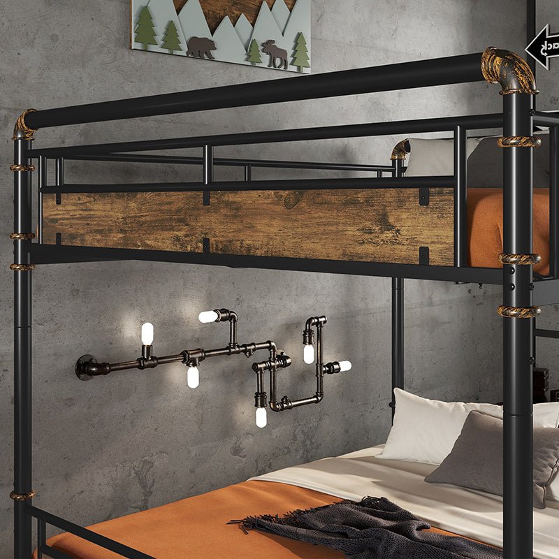 Bellemave® Queen Size Metal Bunk Bed with Safety Guard Rails(Removable) - Bellemave