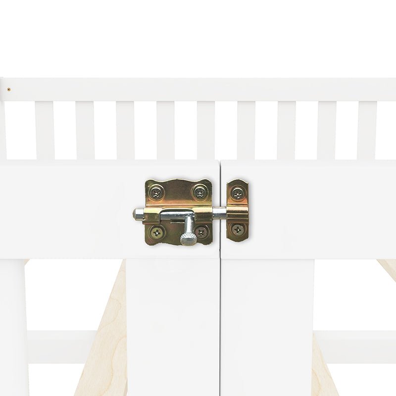 Bellemave® Queen Size Montessori Floor Bed with Safety Guardrails and Door - Bellemave