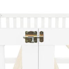 Bellemave® Queen Size Montessori Floor Bed with Safety Guardrails and Door - Bellemave