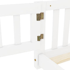 Bellemave® Queen Size Montessori Floor Bed with Safety Guardrails and Door - Bellemave