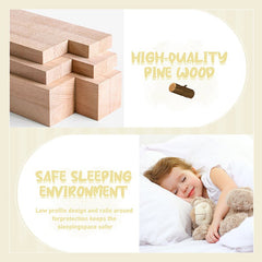 Bellemave® Queen Size Montessori Floor Bed with Safety Guardrails and Door - Bellemave