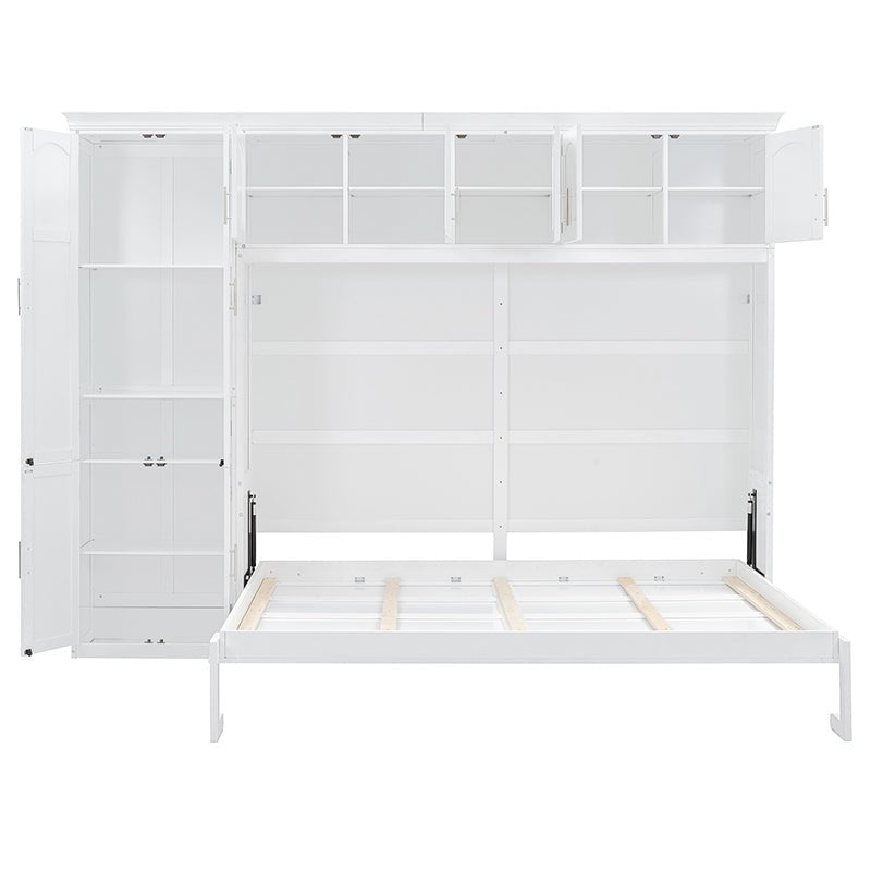 Bellemave® Queen Size Murphy Bed Wall Bed with Cabinets - Bellemave