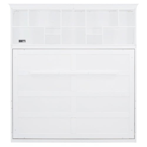 Bellemave® Queen Size Murphy Bed Wall Bed with Top Shelves & USB - Bellemave