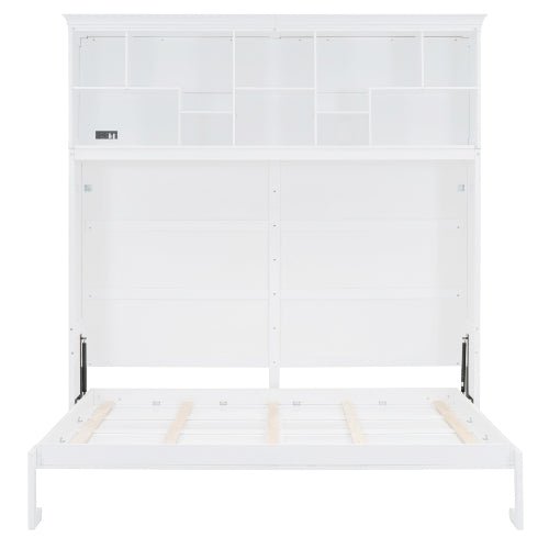 Bellemave® Queen Size Murphy Bed Wall Bed with Top Shelves & USB - Bellemave