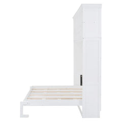 Bellemave® Queen Size Murphy Bed Wall Bed with Top Shelves & USB - Bellemave