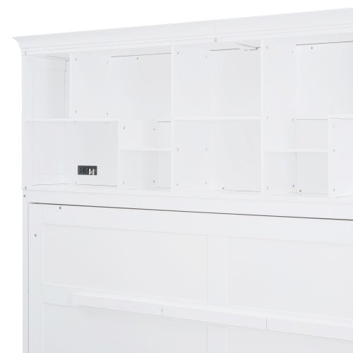 Bellemave® Queen Size Murphy Bed Wall Bed with Top Shelves & USB - Bellemave