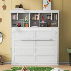 Bellemave® Queen Size Murphy Bed Wall Bed with Top Shelves & USB - Bellemave