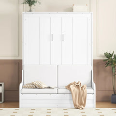 Bellemave® Queen Size Murphy Bed with Cushion,Convertible Into Sofa - Bellemave