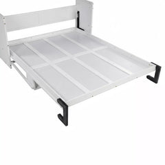 Bellemave® Queen Size Murphy Bed with Wall Cabinet, Space Saving Hidden Wall Bed with Gas Struts - Bellemave