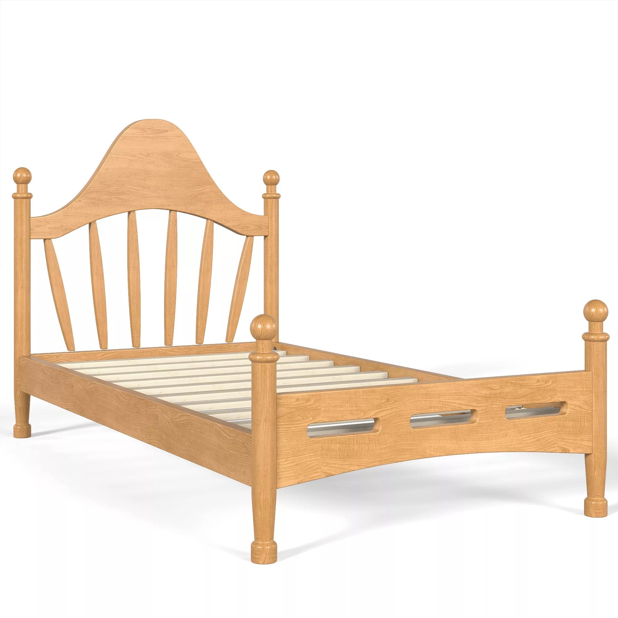 Bellemave® Queen Size Platform Bed with Chic Headboard – Solid Wood Frame, No Box Spring Needed - Bellemave