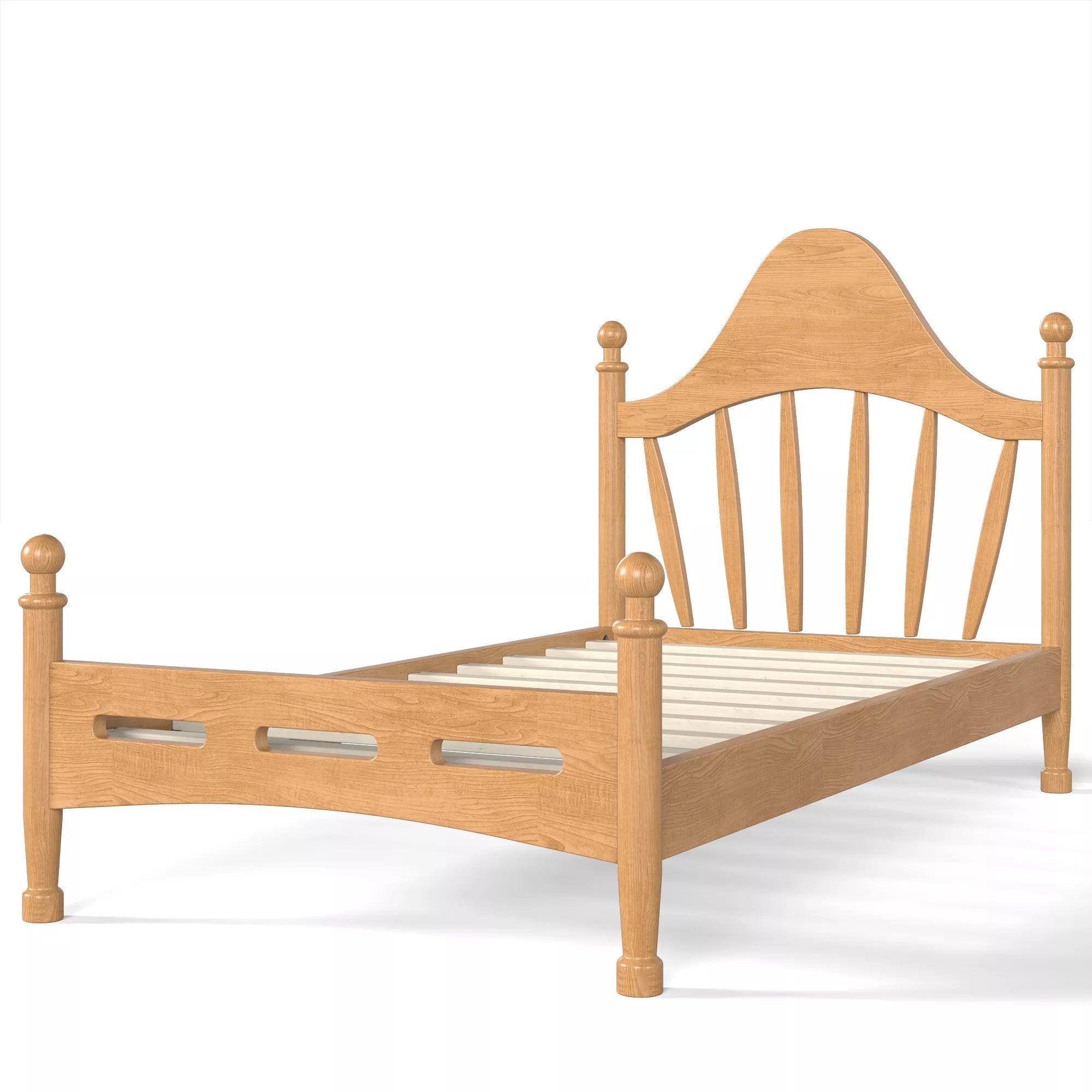 Bellemave® Queen Size Platform Bed with Chic Headboard – Solid Wood Frame, No Box Spring Needed - Bellemave