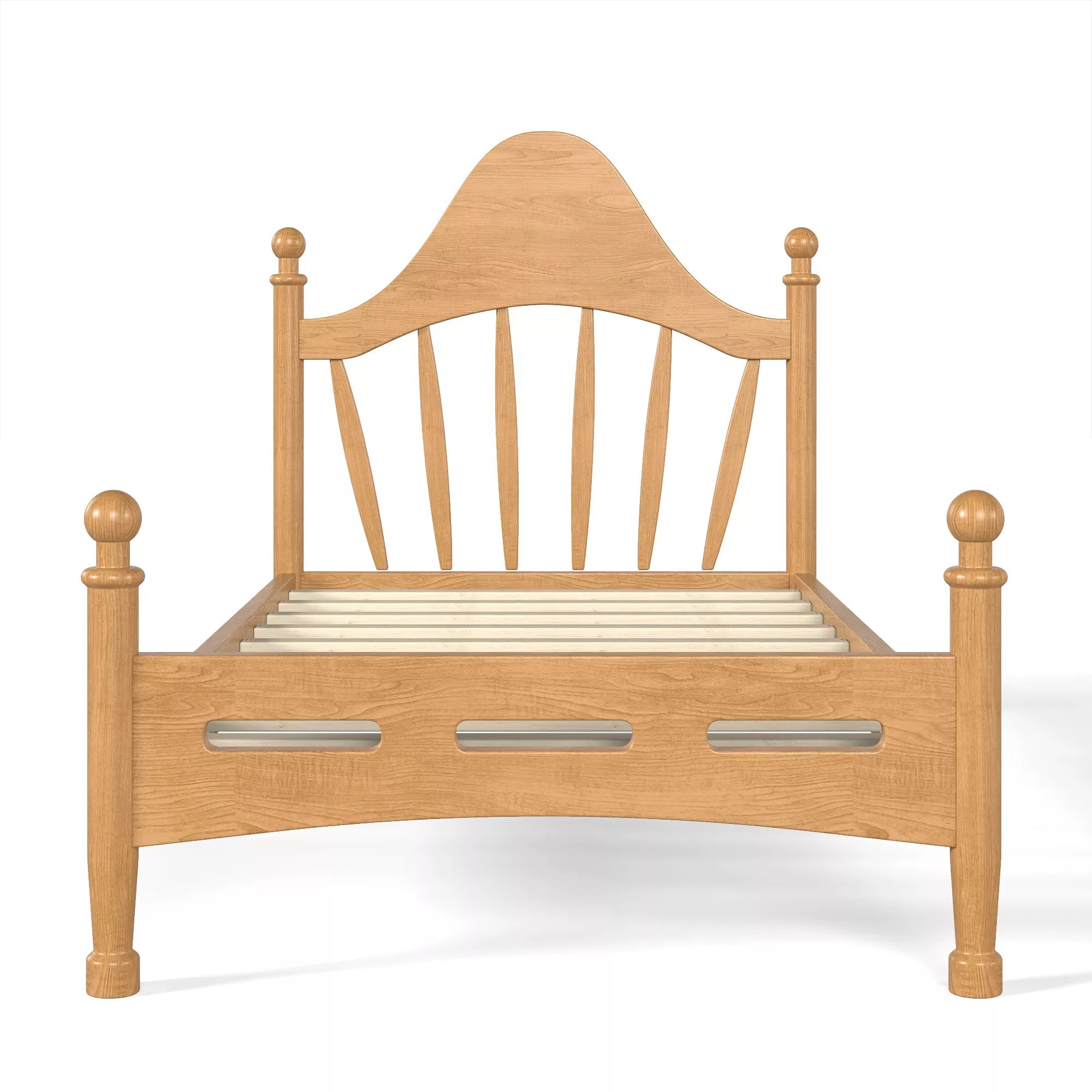 Bellemave® Queen Size Platform Bed with Chic Headboard – Solid Wood Frame, No Box Spring Needed - Bellemave