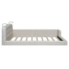 Bellemave® Queen Size Upholstered Platform Bed with 2 Reading Lights - Bellemave
