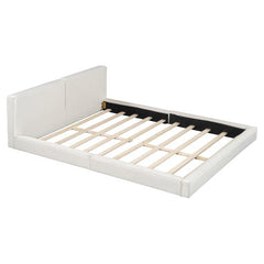 Bellemave® Queen Size Upholstered Platform Bed with Velvet Fabric - Bellemave