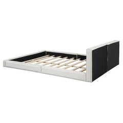 Bellemave® Queen Size Upholstered Platform Bed with Velvet Fabric - Bellemave