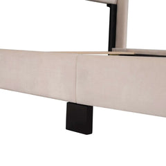 Bellemave® Queen Size Velvet Upholstered Platform Bed, Box Spring Needed - Bellemave