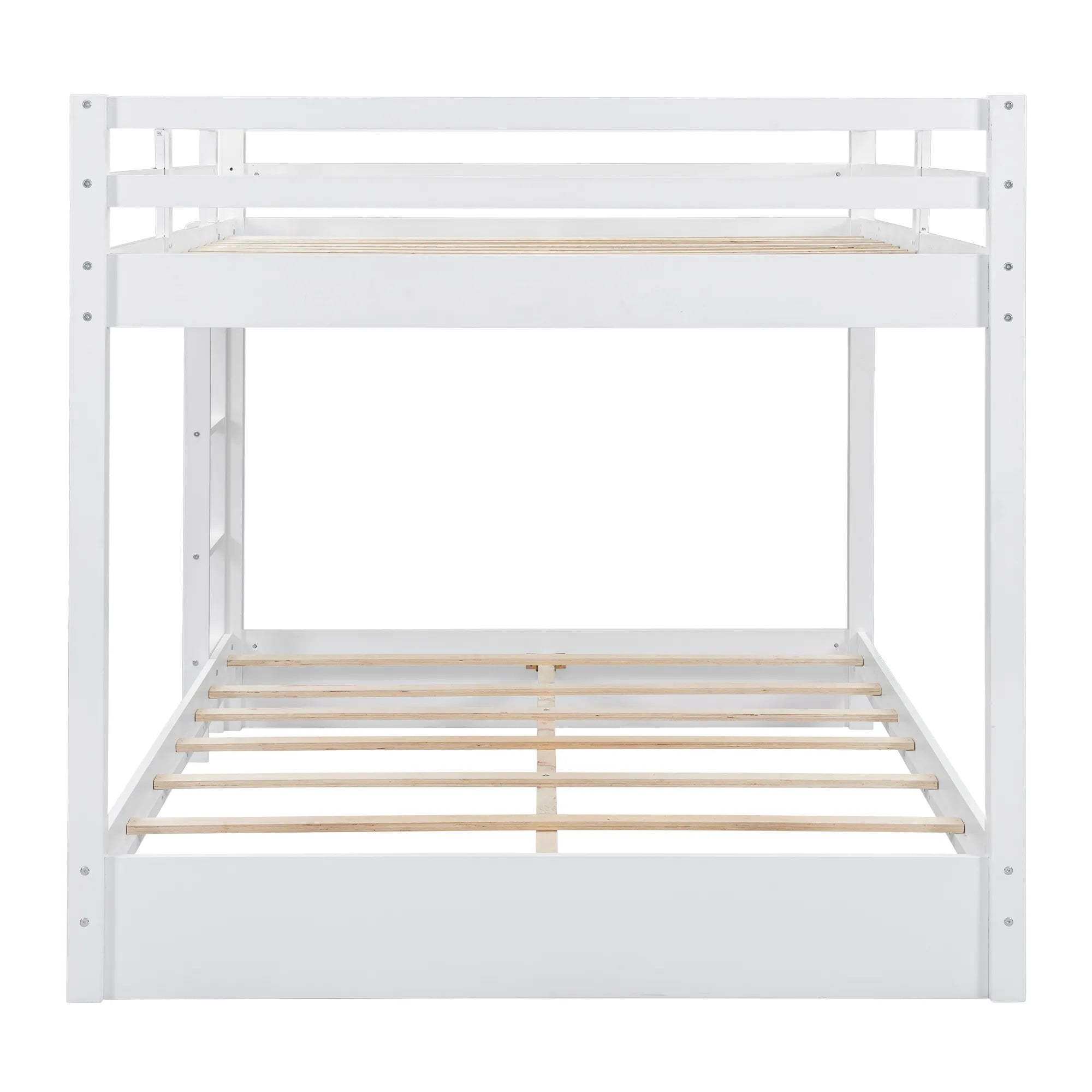 Bellemave® Queen Size Wood Bunk Bed with Ladder - Bellemave