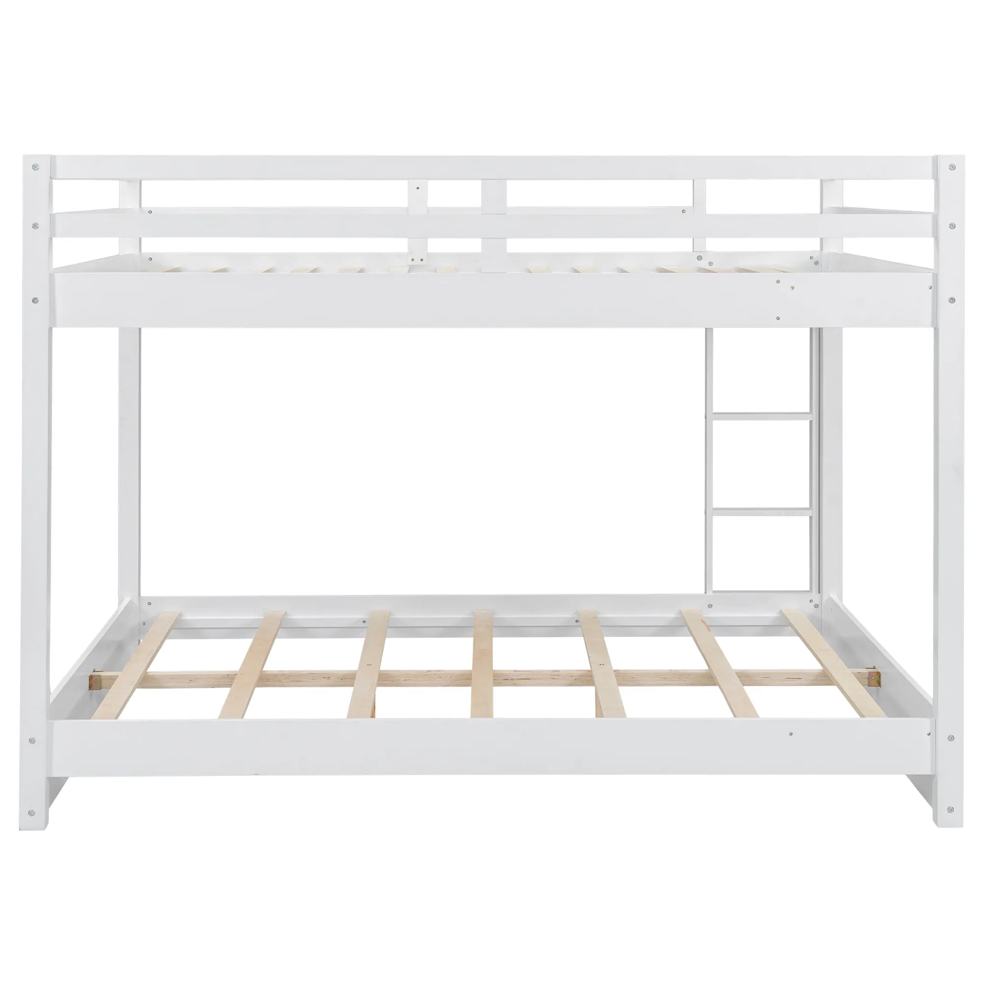 Bellemave® Queen Size Wood Bunk Bed with Ladder - Bellemave