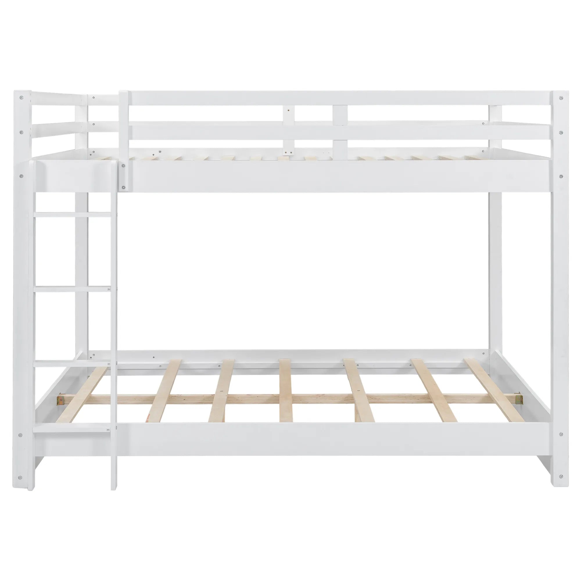 Bellemave® Queen Size Wood Bunk Bed with Ladder - Bellemave