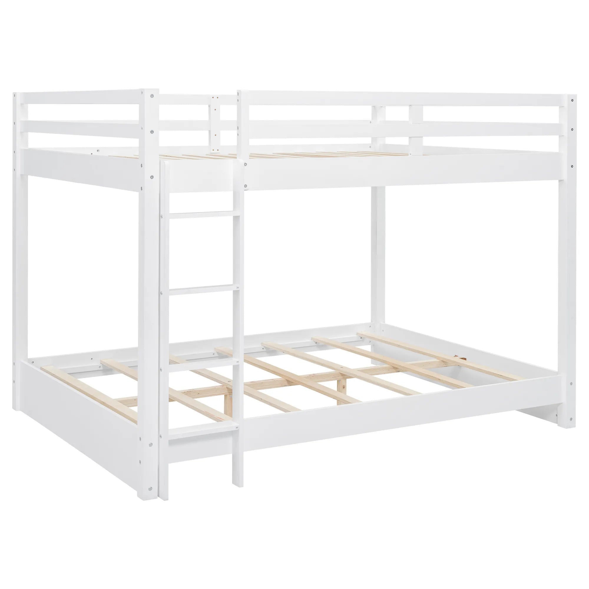 Bellemave® Queen Size Wood Bunk Bed with Ladder - Bellemave