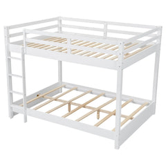 Bellemave® Queen Size Wood Bunk Bed with Ladder - Bellemave