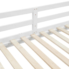 Bellemave® Queen Size Wood Bunk Bed with Ladder - Bellemave