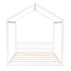 Bellemave® Queen Size Wooden House Bed with Headboard - Bellemave