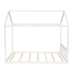 Bellemave® Queen Size Wooden House Bed with Headboard - Bellemave