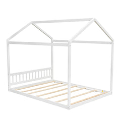 Bellemave® Queen Size Wooden House Bed with Headboard - Bellemave