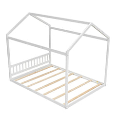 Bellemave® Queen Size Wooden House Bed with Headboard - Bellemave