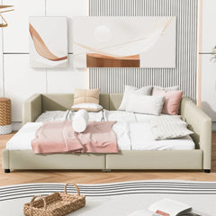 Bellemave® Queen & Twin XL Upholstered Platform Bed, Mother & Child Bed - Bellemave
